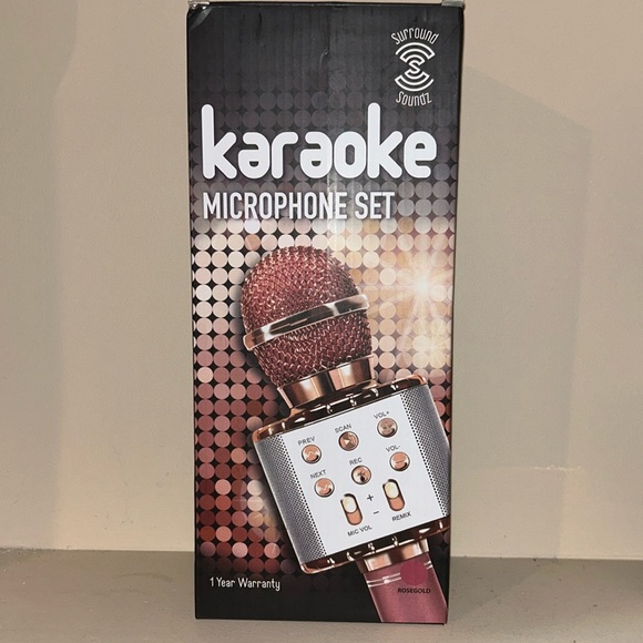 {Surround Soundz} Wireless Bluetooth Karaoke Microphone in Rose Gold PARTY, NEW - Picture 6 of 9